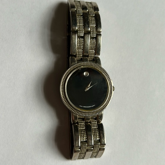 Movado Museum Stainless Steel Quartz Wristwatch VINTAGE WATCH